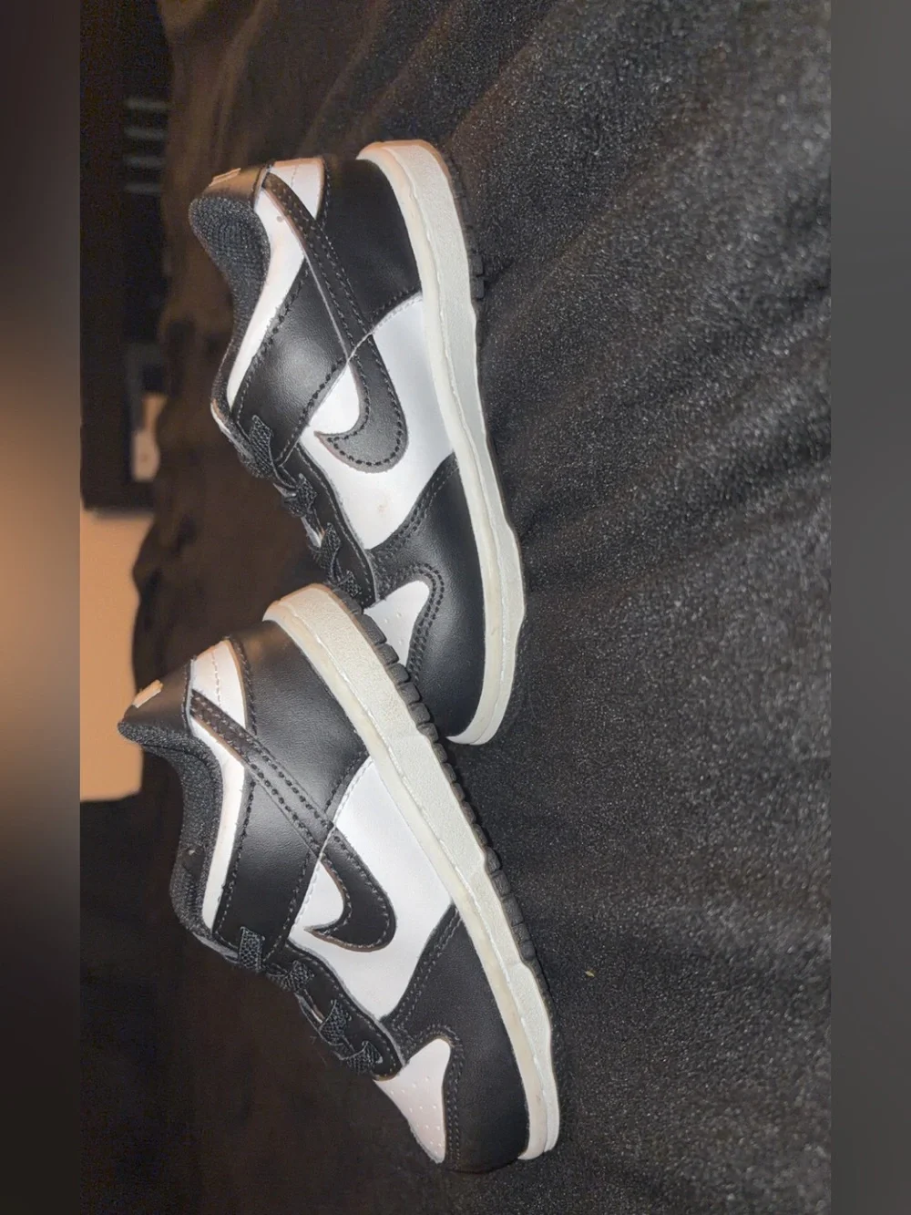 Kids Black & White Low-Top Sneakers